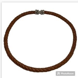 - - Judith Ripka 16” leather choker